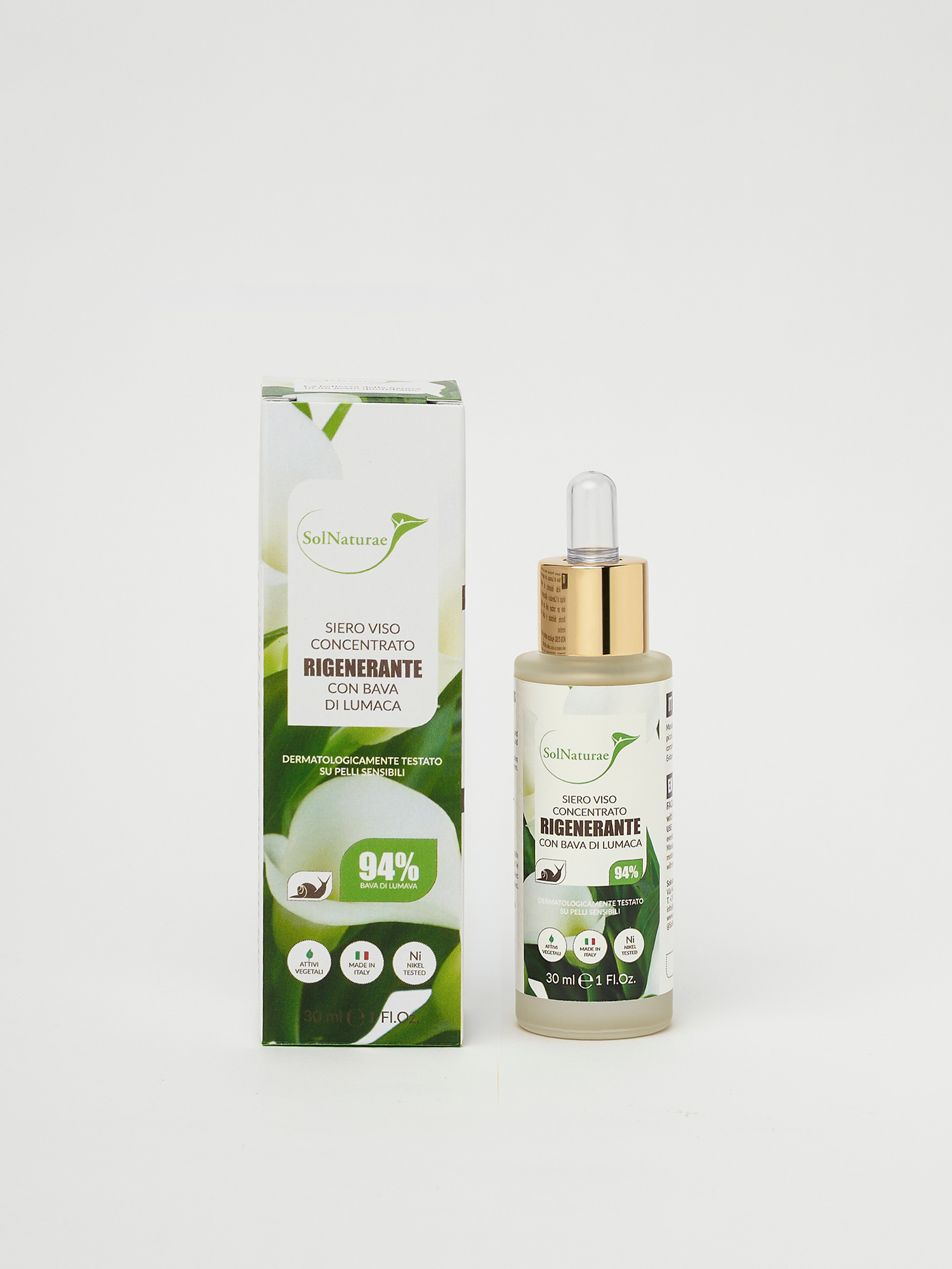 Siero Viso Concentrato Rigenerante con Bava di Lumaca